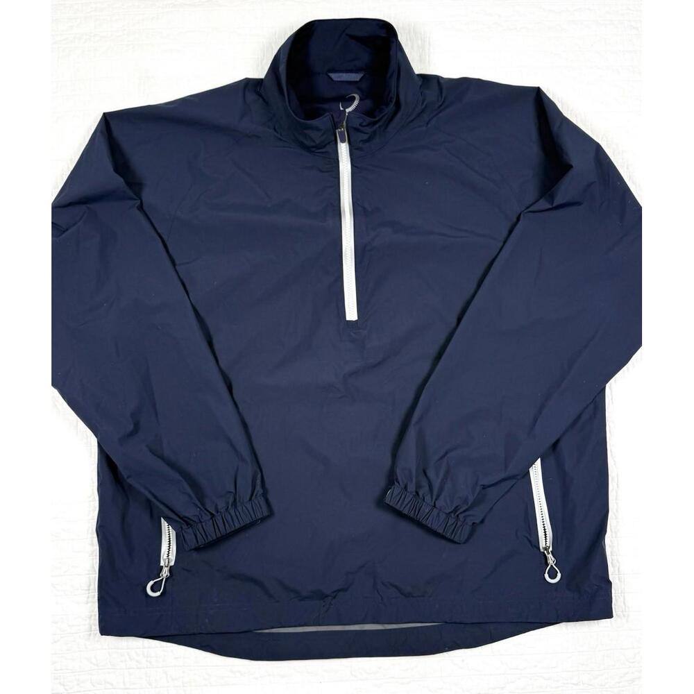 Zero Restriction Shirt Mens XL Navy Blue Performance 1/4 Zip Pullover Golf Logo